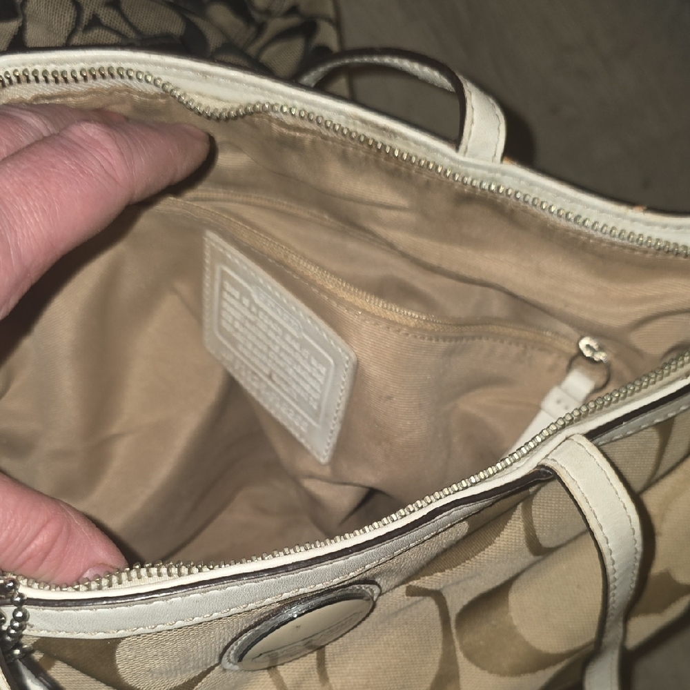 2 Coach Black and Tan Signature Shoulder Bags - Picture 10 of 11